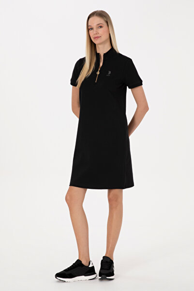 U.S. Polo Assn. Women's Black Knitted Dress 50314216-Vr046