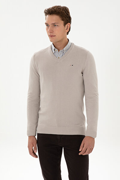 U.S. Polo Assn. Men's Stone Basic Sweater 50313668-Vr049