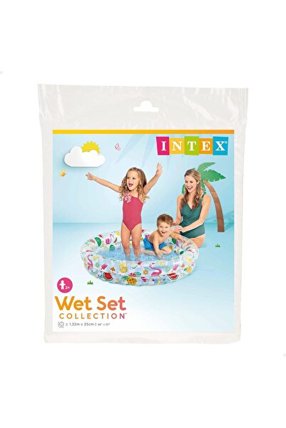 Intex حلقة سباحة قابلة للنفخ للأطفال، 1.22 متر × 25 سم، مصنوعة من مادة البولي فينيل كلوريد، متعددة الألوان