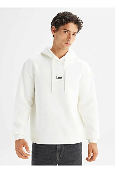 Lee Cotton Regular Fit Regular Cut Hooded Sweatshirt with Logo Detail