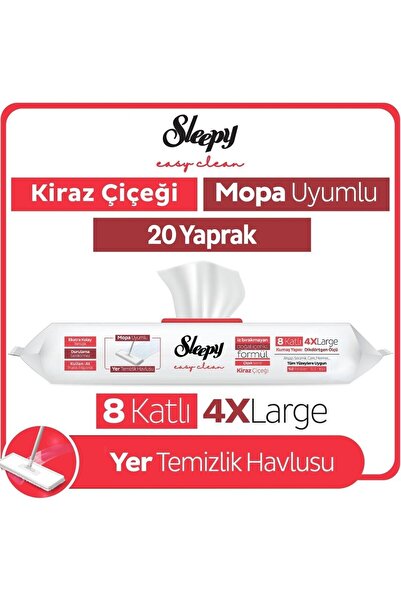 Sleepy Easy Clean Cherry Blossom Mop Compatible Floor Cleaning Towel & Wipe 20 Sheets