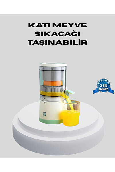 Clevora USB Şarjlı Mini Meyve Sıkacağı – Çift Bıçaklı, Güvenlik Kilitli