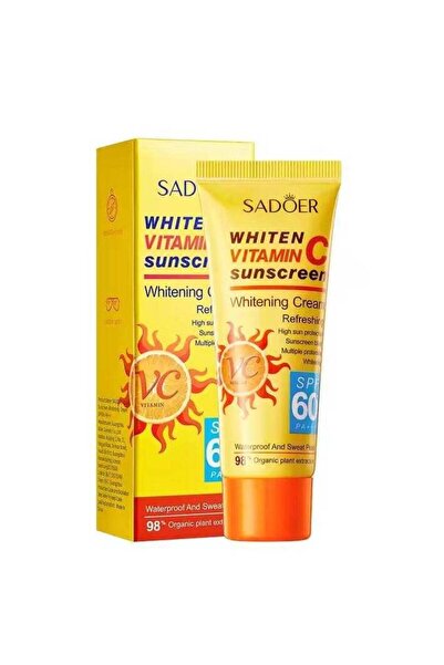 SADOER واقي شمسي من روريك SPF60+ PA+++ بفيتامين C ومبيض ومضاد للتعرق ومقاوم للماء 40 جرام