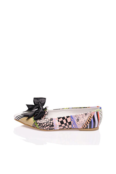 JustBow Printed Colorful Women's Ballerinas
