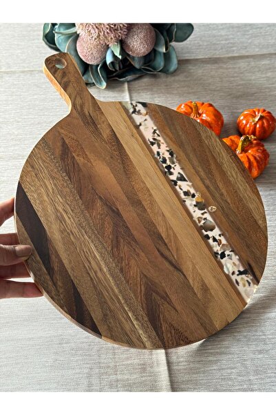 Meri Ev Gereçleri Acacia Large Size Round Cutting Board