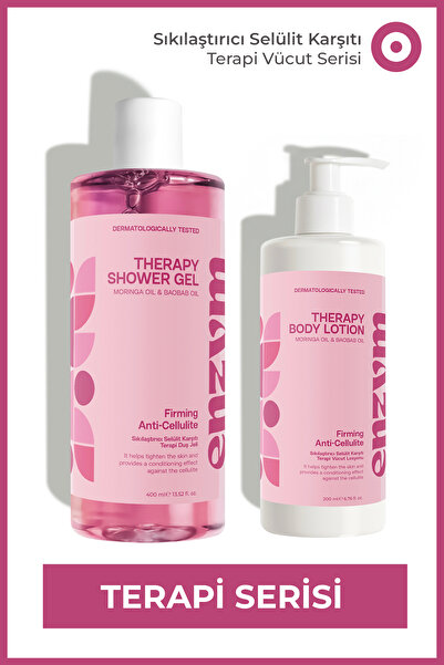 ENZYM COSMETICS Sıkılaştırıcı Ve Selülit Karşıtı Terapi Duş Jeli Ve Losyon Ba...