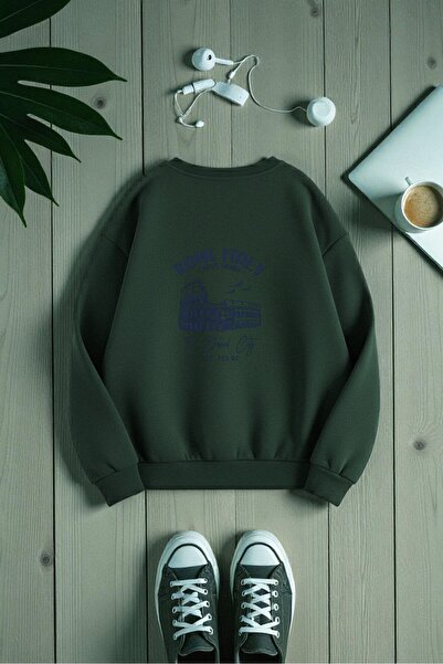 uyguntarz Унисекс Рим Италия Дизайн Печатна велосипедна блуза с качулка