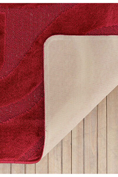 Symphony Set of 2 Bath Mats Model 2577, Red, Anti-Slip, Anti-Allergic, Polypropylene