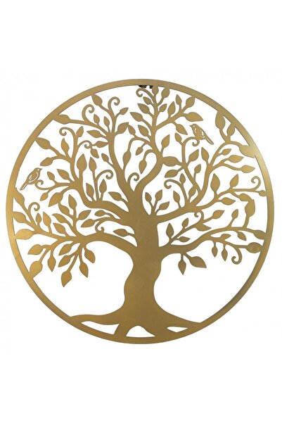 buz Decorațiune de perete metalică - Copacul Vieții (45 x 45, Negru)