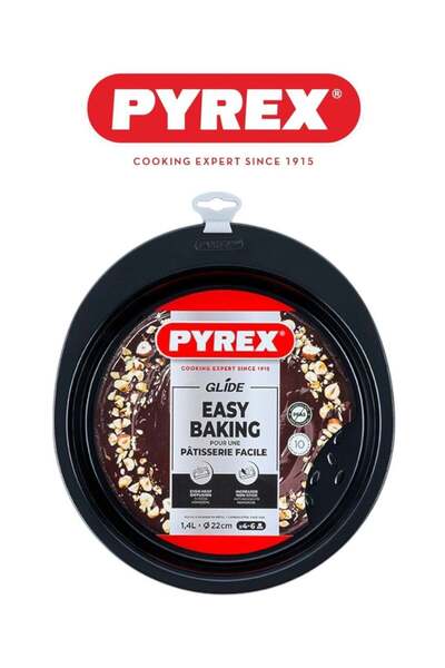 Generic PYREX Pyrex Glide Cake Pan 22cm â€“ Non-Stick Durable Bakeware Black 22cm
