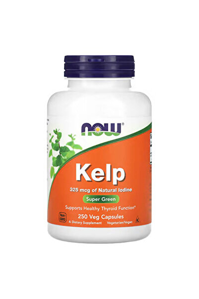 Now Kelp 325 mcg Iodine Supports Healthy Thyroid Function Super Green 250 Veg Caps