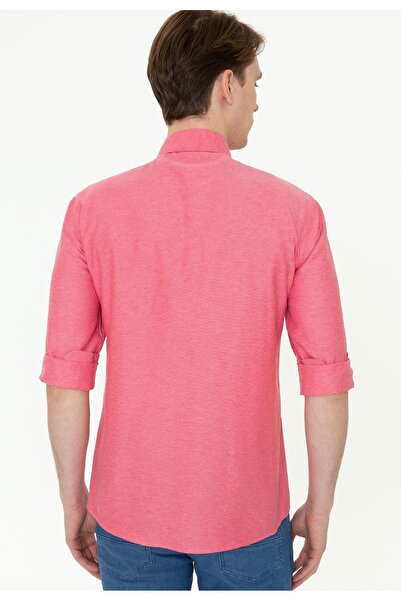 U.S. Polo Assn. Men's Red Long Sleeve Basic Shirt