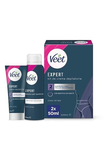 Veet Expert Hair Removal Set for Bikini/Intimate Area, 2 x 50 ml