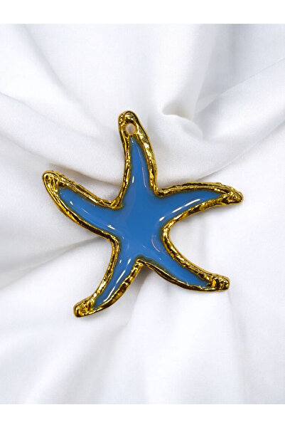 SESİKA HOBİ Cercel cu pandantiv cu stea de mare, albastru emailat, accesoriu ...