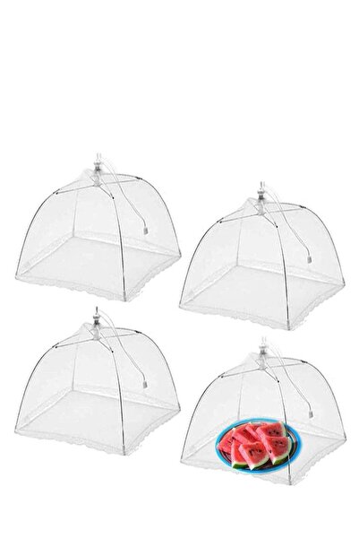 Generic Excefore Mesh Food Covers Tent Umbrella 4 Pack Large 17 inch Reusable and Collapsible Screen Net Pr