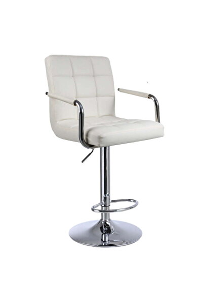 buz Scaun de salon/bar hidraulic reglabil, bază statică, alb/negru – design m...