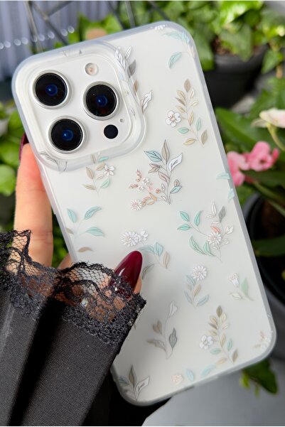 Go Aksesuar Iphone 16 Promax Uyumlu Baskılı Parmak İzi Bırakmaz Mat Şeffaf Kılıf