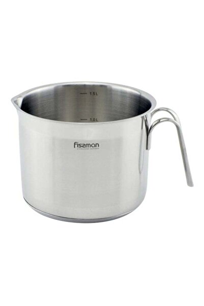 Generic Fissman Stainless Steel Milk Pot 14x11cm Silver 1.5Liters