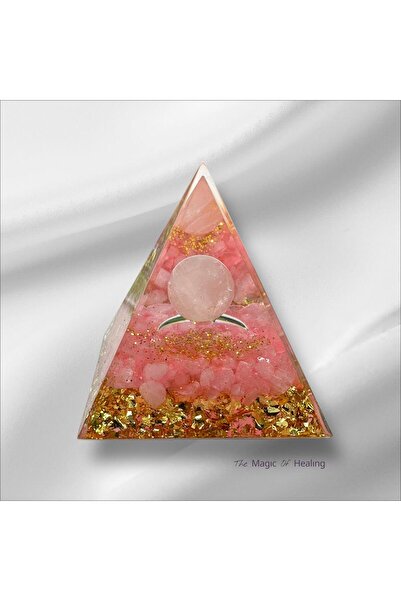 The Magıc of Healıng Orgon Piramit 7cm Pembe Kuvars