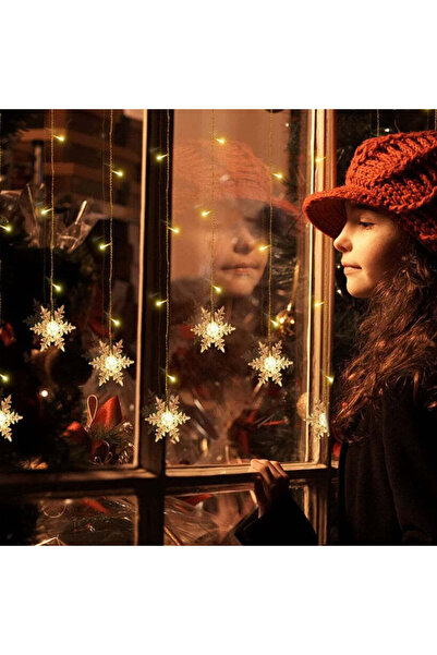 buz Perdea luminoasă de Crăciun „Snowfall”, 3,5 m, LED alb cald, interior/ext...