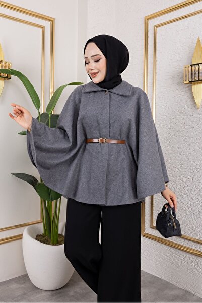 Ş&A BOUTIQE Hijab Poncho - Gray