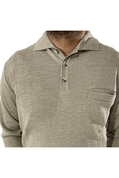 dcn giyim 1985 Fire Steel Knitted Polo Collar Sweater-1023