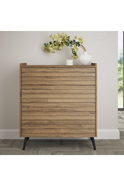 Sakura Ahşap Hunerika Velimor Premium 4 çekmeceli şifonyer ,minifiks bağlantılı