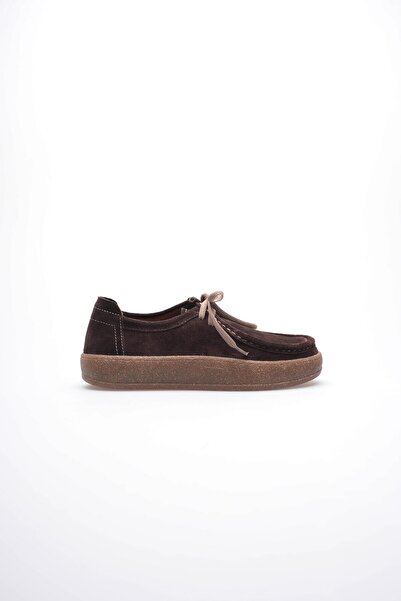 Mubiano Γυναικεία γνήσια σουέτ Loafer Comfort Sole Casual Παπούτσια Καφέ Misley