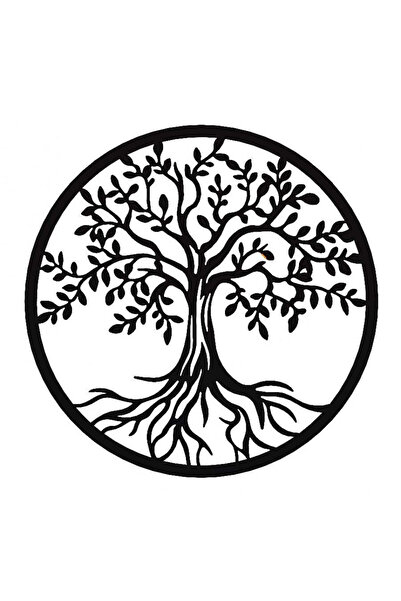 buz Metal wall decoration for living room, antique Tree of Life, 60 x 60 cm