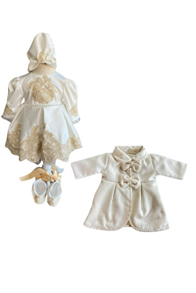 Botez Rochita fetita cu dantela - Andreea ivory cu palton