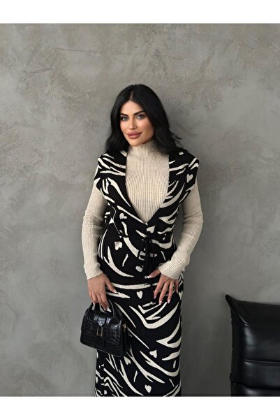 GİYSİ DÜNYASI 57 Triko Clothes Suit Sweater 2 Piece Set