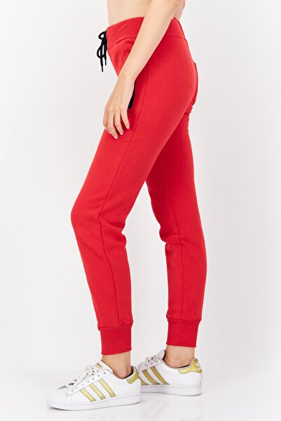 Geographical Norway Women Regular Fit Brand Logo Jogger Pant, Red