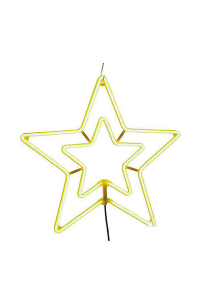 buz Stea LED decorativă de Crăciun, alb cald (galben) - 56 x 56 cm, interior/...