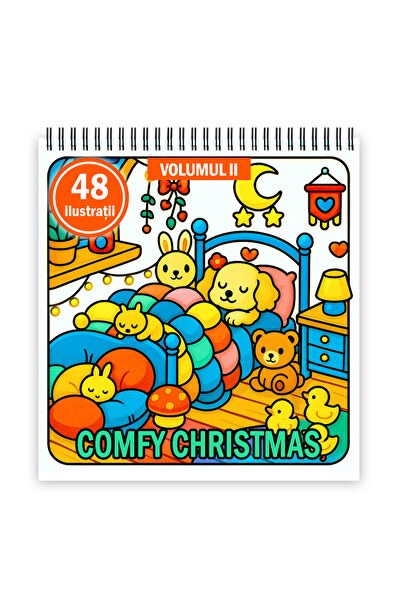 Legendary Gifts Mini carte de colorat, 48 de ilustratii Comfy Christmas - Vol...