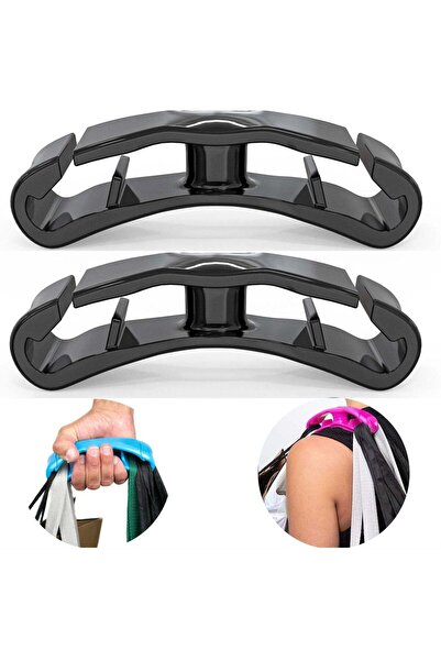 Generic Hands-Free Grocery Bag Carrier with Soft Grip, 2 Pack, Easy Carry Solution for Shopping, Black