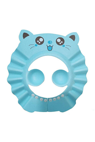 buz Cască de baie de protecție, reglabilă, cu protecție pentru urechi, albastră