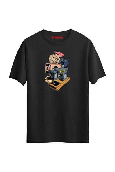 Eastek تصميم ماكينة الخياطة مطبوع ، تي شيرت رجالي ، تي شيرت نسائي ، تي شيرت للجنسين