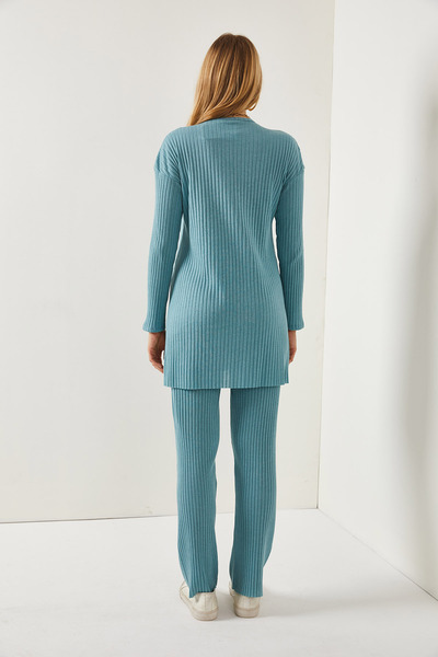 Olalook Women's Mint Green Corded Fabric Piece Set Tkm-19000457