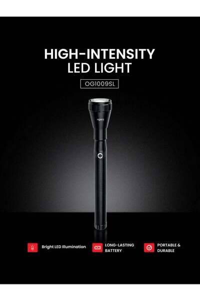 Ogera مصباح يدوي LED قابل لإعادة الشحن 2SC - مصباح تكتيكي عالي السطوع، صغير الحجم ومقاوم للماء
