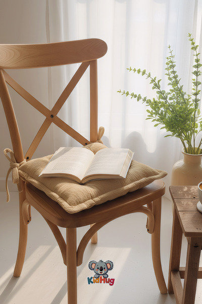 KidHug Soft Chair Cushion Stitched Premium Lace-Up Standard Throw Pillow 45X45 cm [1 Piece]