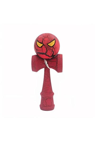 OEM Jucarie profesionala Kendama Spider-man, design crapat din Lemn, 18,5 cm, Copii si Adulti, 7 ani+