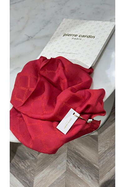 Pierre Cardin Monogram Şal Kırmızı