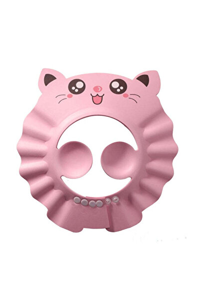 buz Cască de baie pentru bebeluși, reglabilă, cu protecție pentru urechi, roz