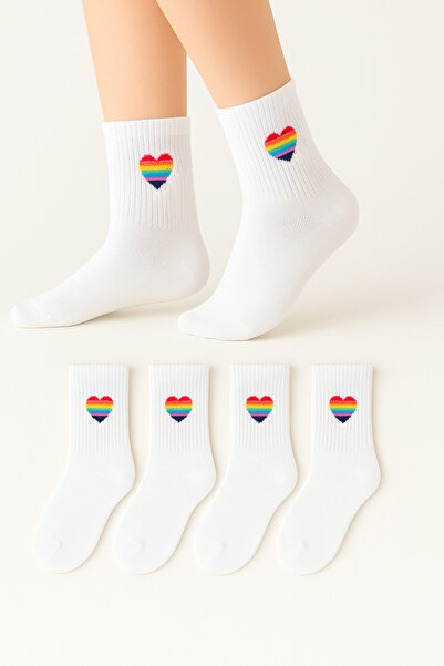 Ducks Socks Women's 4-Piece Cotton Patterned Stitch-Free Short Socks