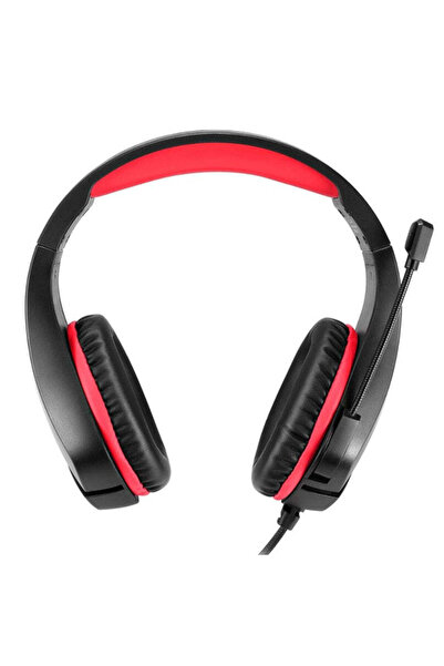 buz Wired RGB Gaming Headset with USB, Noise-Cancelling Mic, Deep Bass (Red-Black)