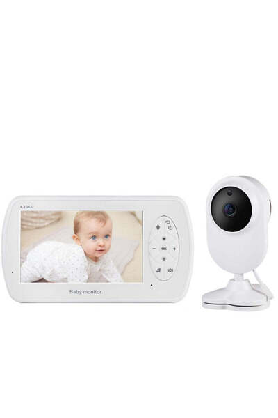 buz Baby Monitor Wireless HD 1080P, 4.3 inch Screen, Two-way Audio, IR Night Vision, Sensors, 6 Lullabie