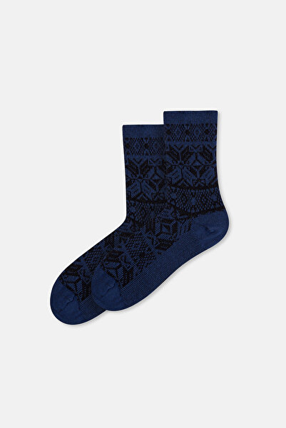 Dagi Тъмносини дамски чорапи с пайети