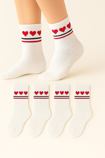 Ducks Socks Women's 4-Piece Cotton Patterned Stitch-Free Short Socks