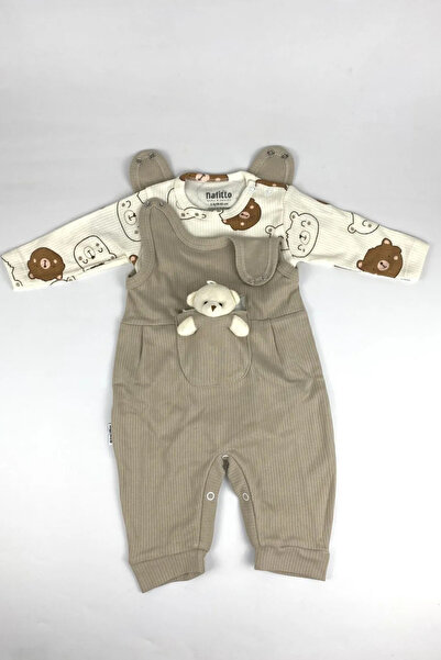 Maxi İdol Teddy Bear Baby Romper - Bodysuit and Jumpsuit – 3-6-9 Months Baby Clothing