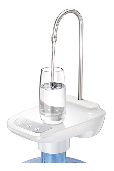 Generic Rechargeable Electric Drinking Water Dispenser Pump White/Black 7.4x5.31x3.34inch